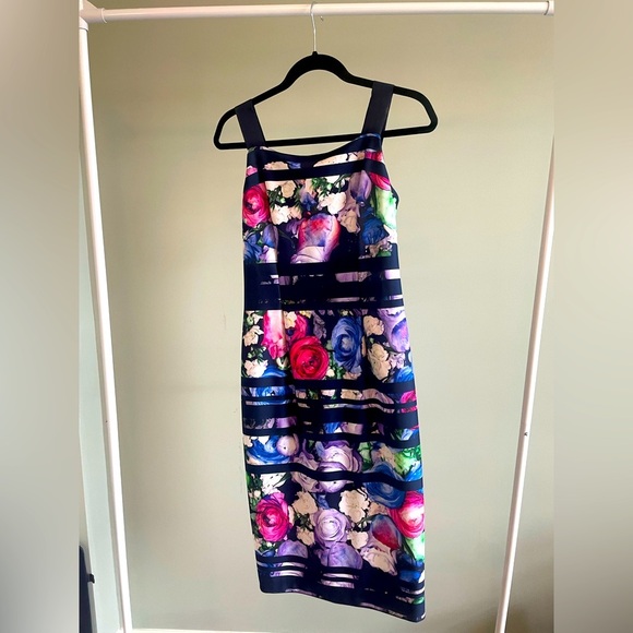 Adrianna Papell floral dress size 4 - Picture 1 of 3